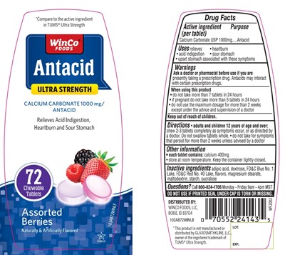 468 6E antacid tablets image.jpg WinCo FOODS Antacid Ultra Strength Calcium Carbonate - 468 6E antacid tablets image